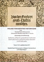 Plakat konferencji 'Społeczne, polityczne, gospodarcze i kulturowe skutki reformacji w państwie polsko-litewskim w XVI-XVIII wieku'; Toruń, 19-21 października 2017 r.