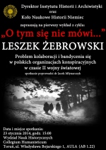 Leszek Żebrowski - Problem kolaboracji i bandycenia się w polskich organizacjach konspiracyjnych... - zaproszenie